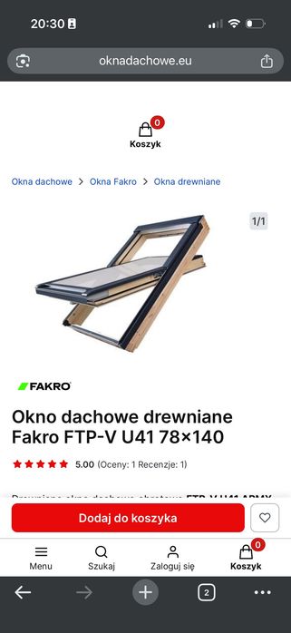 Okno dachowe Fakro FTP-V U4