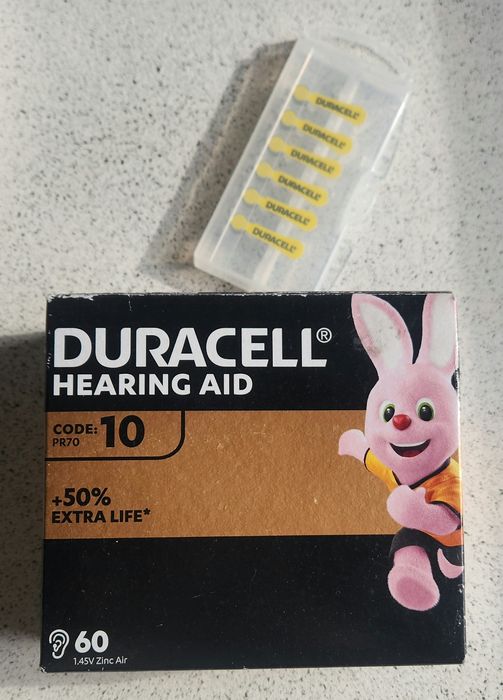 Pilhas Duracell para aparelhos auditivos – PR70 / 10