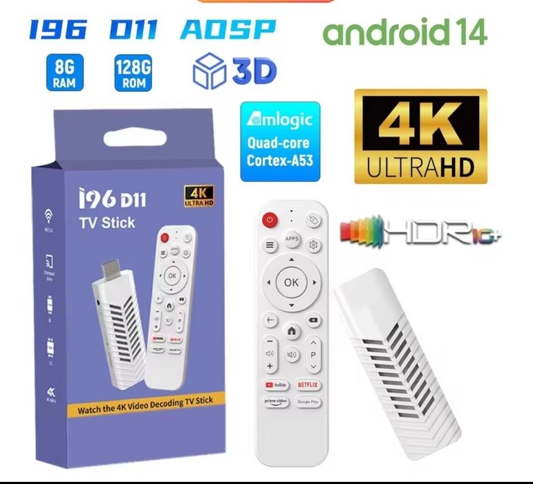 Stick Android Tv. 8gb RAM 128Gb rom