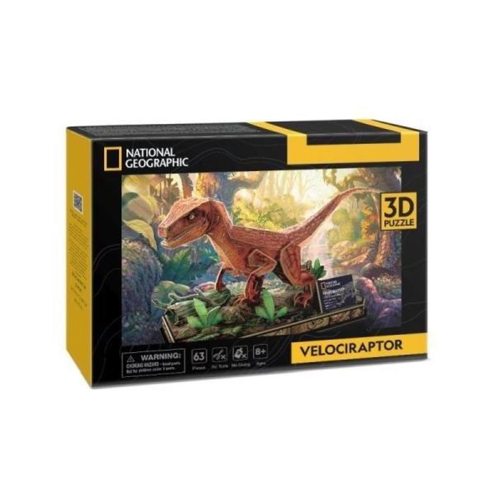 Puzzle 3D Welociraptor National Geographic pudełko,220x304 mm