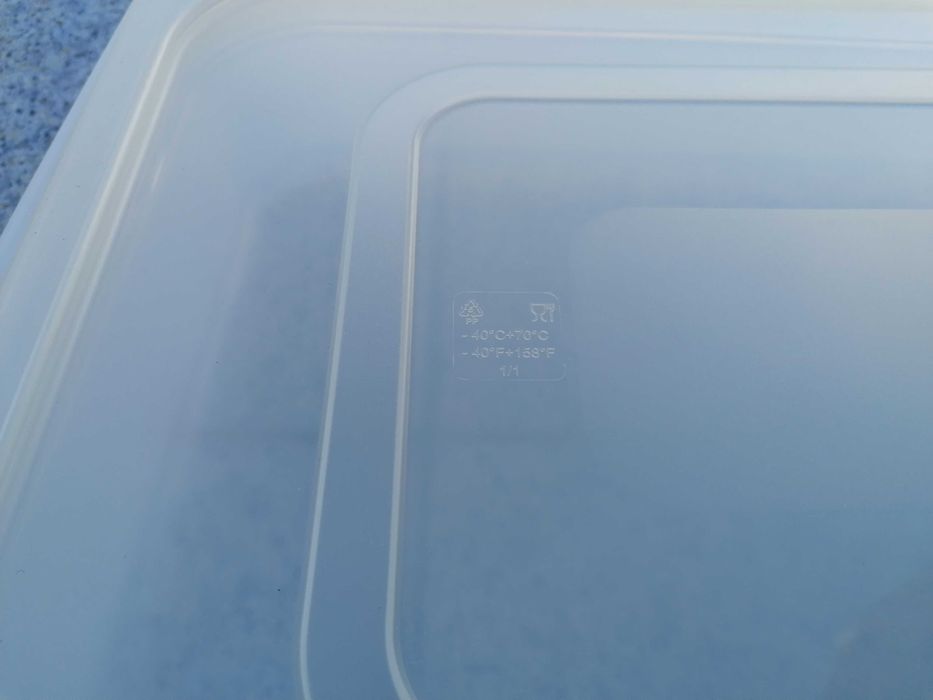 Caixa plástico de alimentos