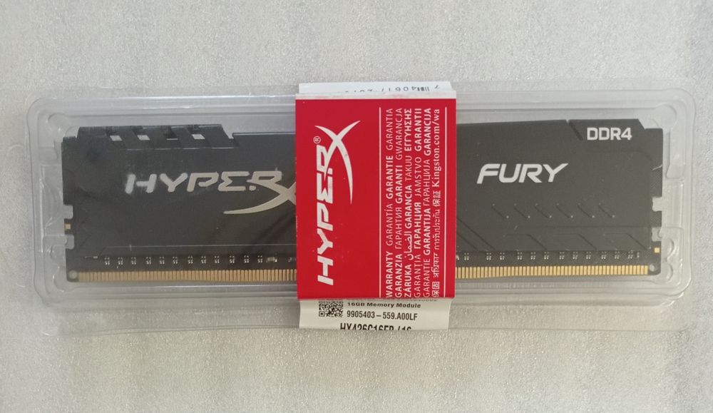 Ddr4 16gb 2666mhz Kingston hyperx fury новая