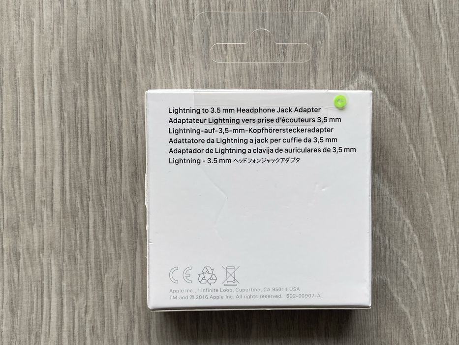 Oryginalny Adapter Przejściówka Słuchawek Iphone Lighting do Jack Nowy