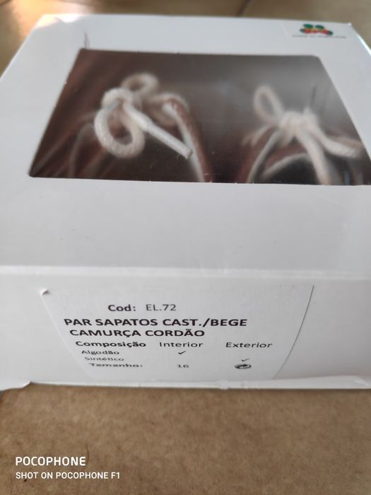 Sapatos bebé, novos, tam. 16