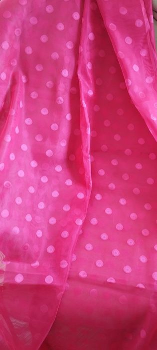 Organza bordada tecido francês antigo