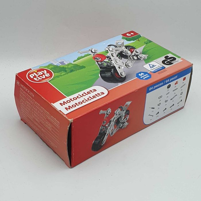 Brinquedo Motocicleta da Play Tive do Estilo Meccano - Ref.PratPreta