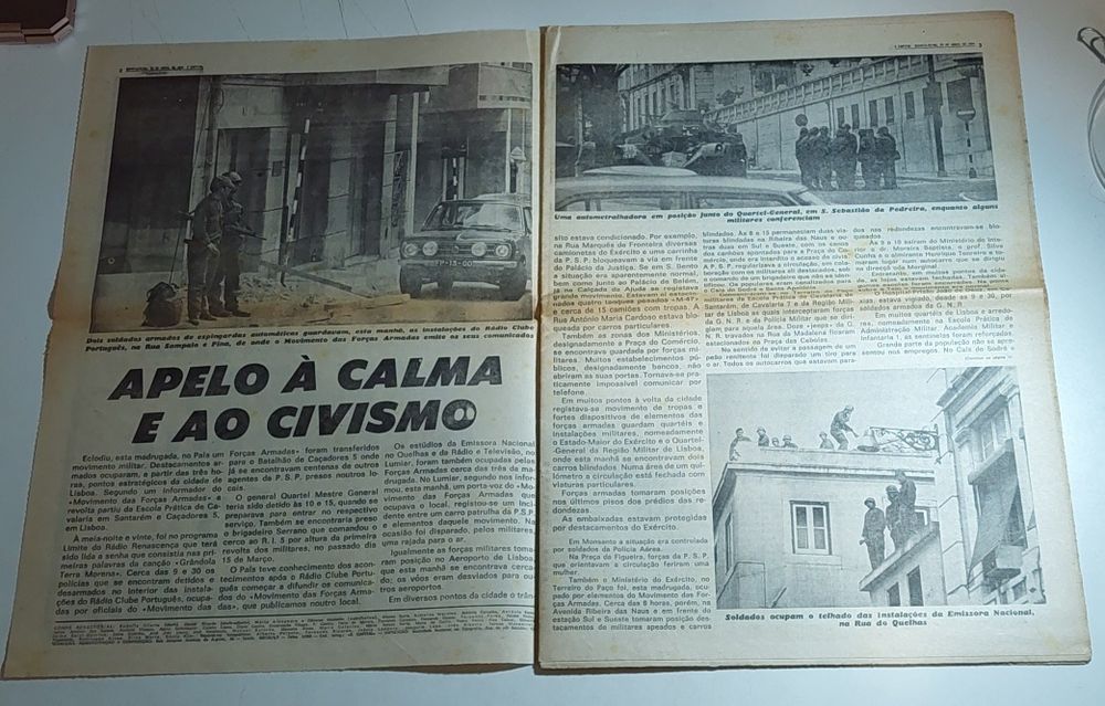 Jornal A Capital 25 de Abril 1974 - 1ª edição (12 Horas) - Muito Raro