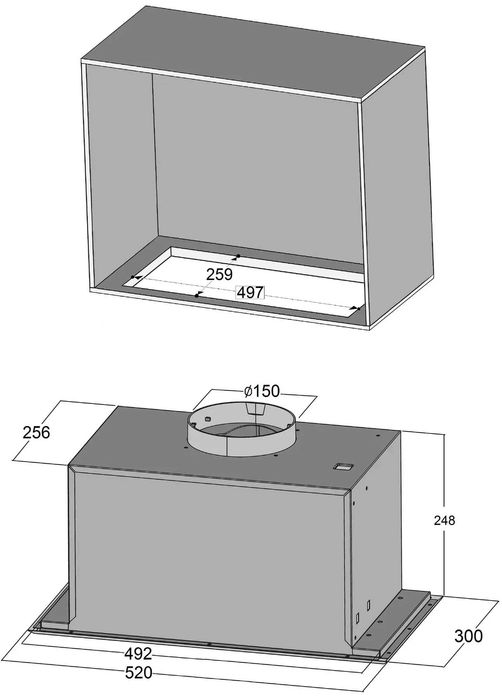 Витяжка Fabiano Rino 60 White glass /Black glass