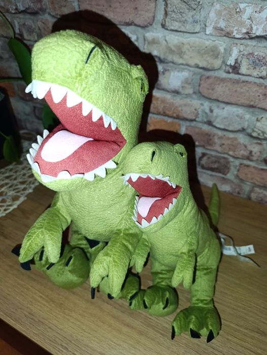 IKEA JÄTTELIK Pluszak dinozaur, Thyrannosaurus Rex duży 66 cm i mały