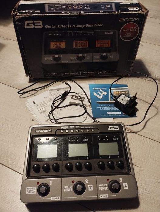 Multiefekt Zoom G3 procesor gitarowy tuner metronom looper efekt boss