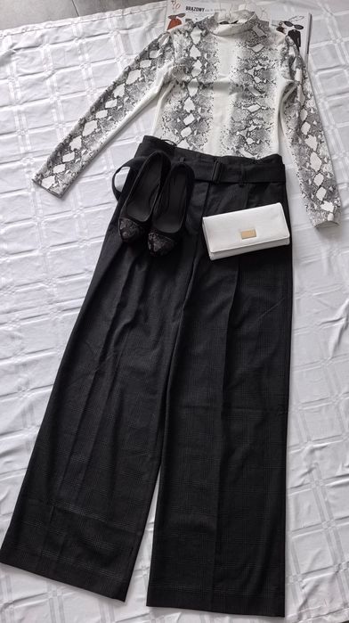 Spodnie Damskie Szerokie Zara r. S/M