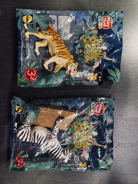Figurka zebra + tygrys, Dzikie zwierzaki LiDL - zestaw 2 szt. NOWE!!