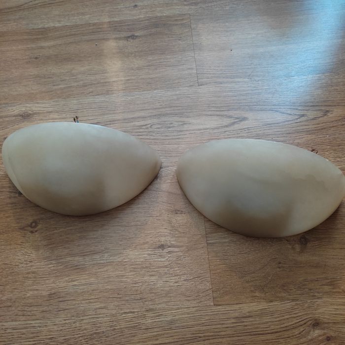 Apliques de parede vidro opaco efeito mármore