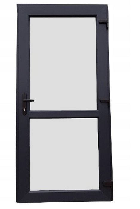 Drzwi PCV 100x210 antracyt ciepłe stylowe jak ALUMINIOWE od ręki  NOWE