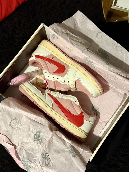 Nike Air Jordan 1 Low x Travis Scott Pink – Tamanho 37,5 (Novas)
