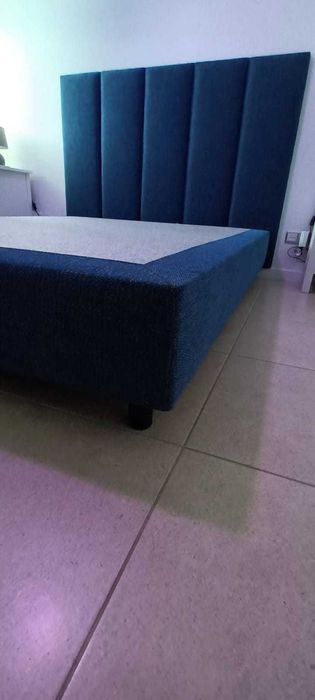 Cama estofada conjunto completo