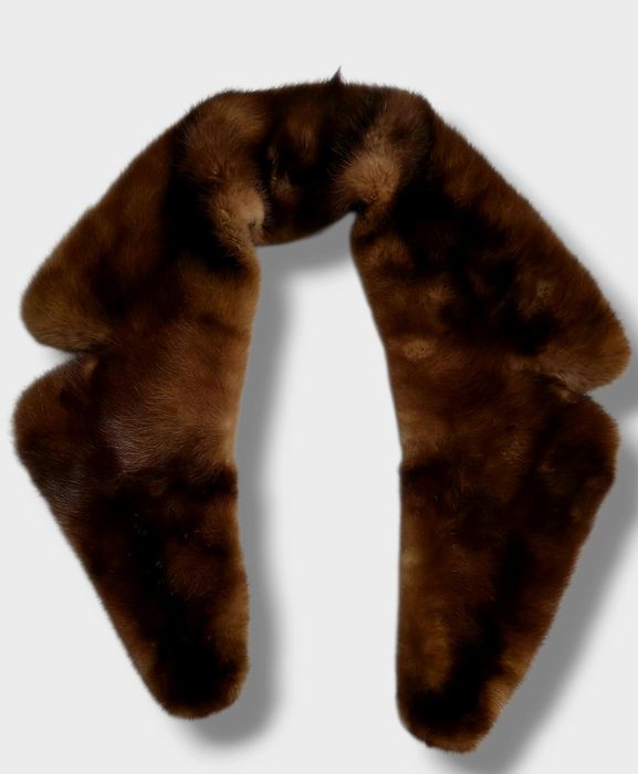 Prawdziwe futro z norek etola  szal kolnierz