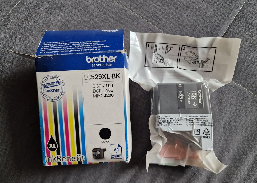 Tusz Brother LC529XL-BK czarny/black 48ml oryginalny