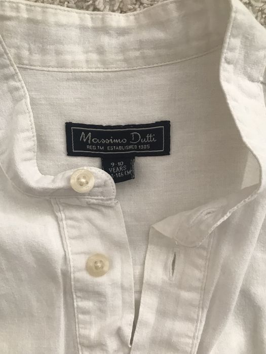 Camisola branca, sem gola - MASSIMO DUTTI