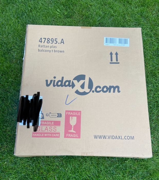 Wiszący stolik balkonowy, brązowy, 60x64x83,5, plastikowy