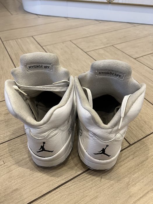 Jordan 5 metalic white 43р