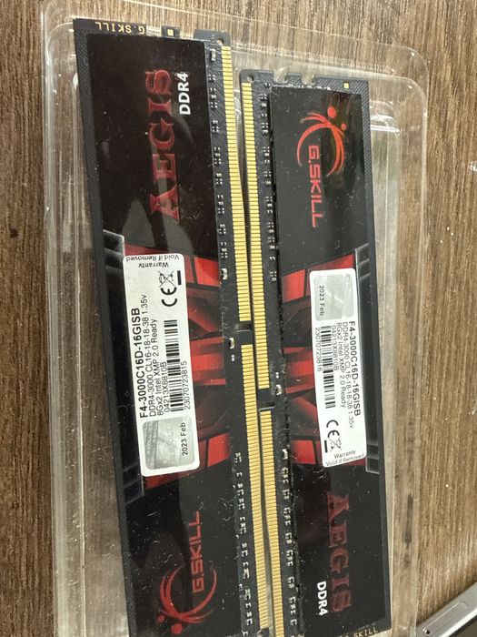 G.skill aegis 8gb x 2  16gb pamięć ram