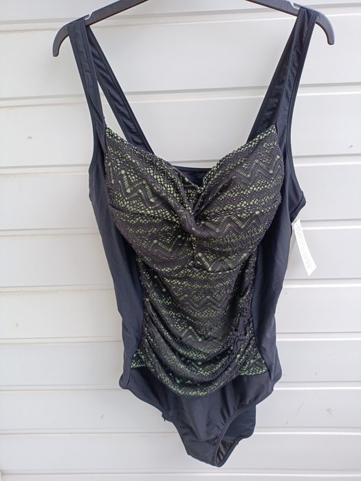 Czarny stój kąpielowy xxxl 50 duży plus size