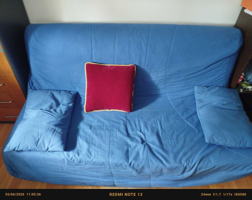 Sofá cama com capa lavável