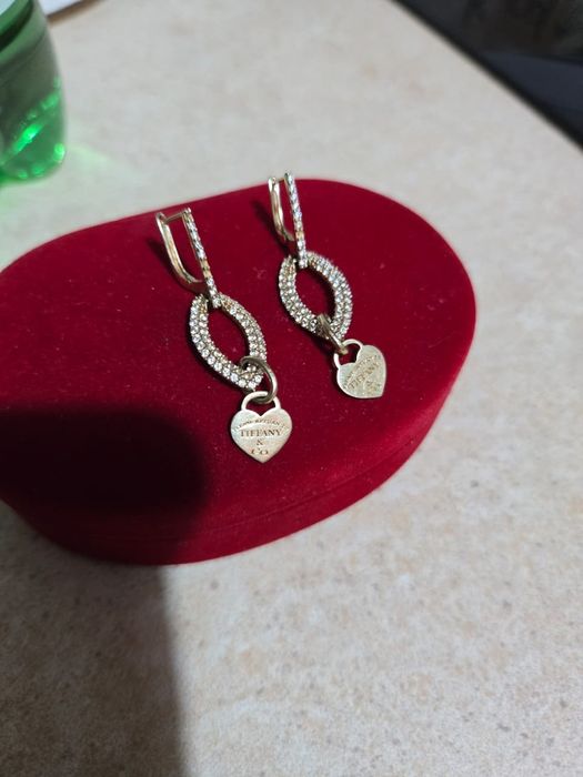 Złote kolczyki Tiffany 585