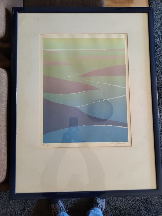 Serigrafia de Rui Azevedo com moldura.