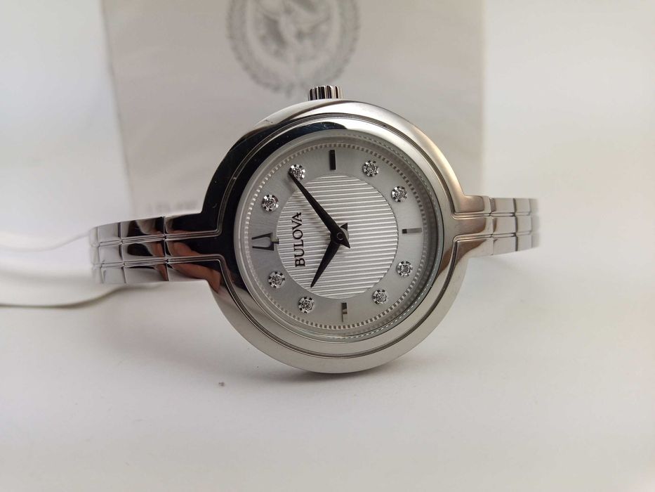 Женские часы с 8 бриллиантами Bulova Rhapsody 96P214 + духи в подарок