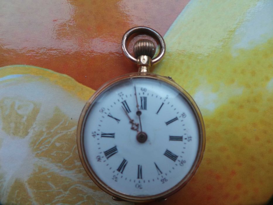 Złoty zegarek kieszonkowy Remontoir 18k