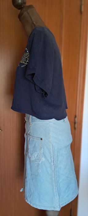 Conjunto Saia de Ganga Mayoral + Blusa Crop Lefties (Oferta da Blusa!)