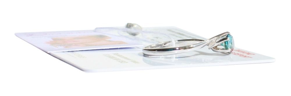 Золотое кольцо Stile с голубым (синим) Бриллиантом 0,64ct! 750 проба.