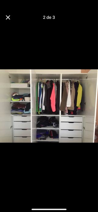 Movel guarda vestidos e movel gavetão, com 8 gavetas .