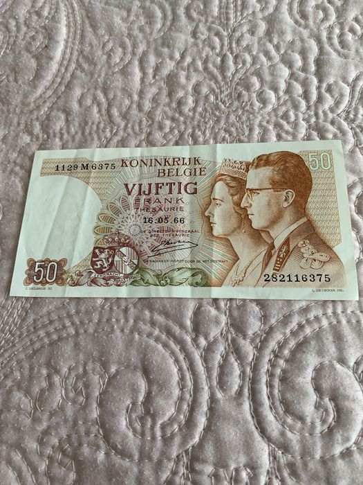 Nota de cinquenta francos belgas 1966