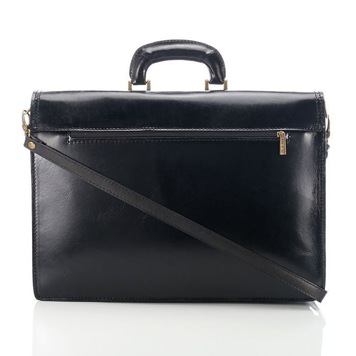 Ekskluzywna skórzana teczka męska aktówka N04-BL