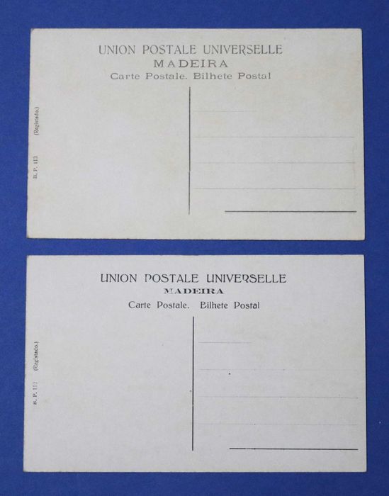 Madeira Funchal postal ilustrado (2 postais)