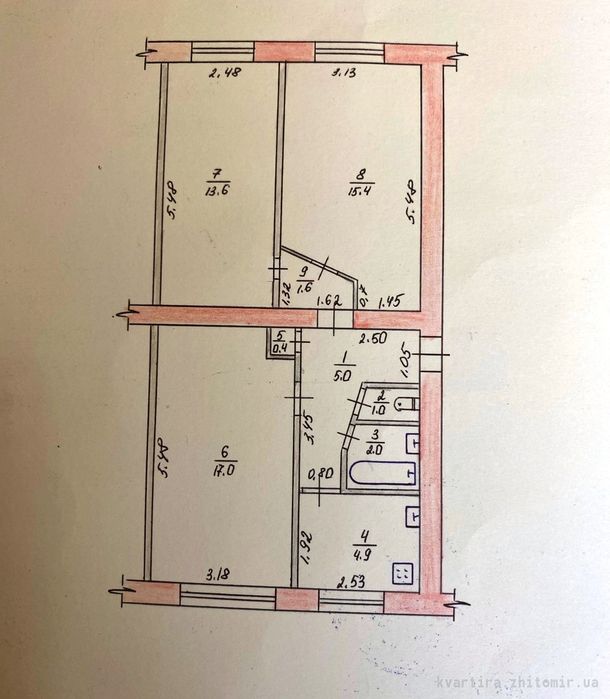 N:14090 - Продаж квартири, 3-кімн., Озерне, 61 м², 1/5-пов., цегла