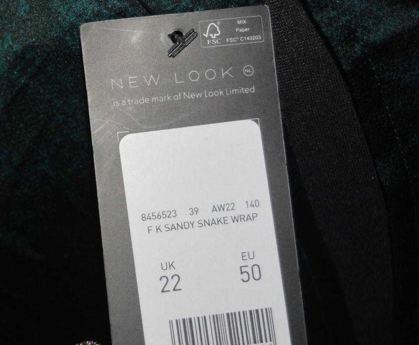 Satynowa bluzka z baskinką New Look curves 50