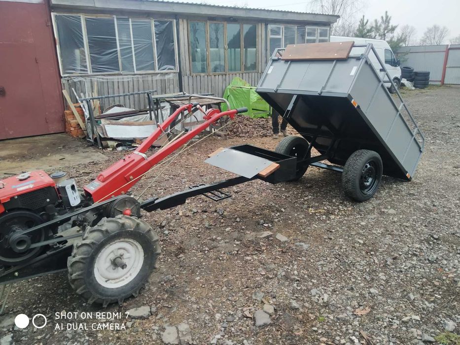 Причіп-самоскид до мотоблока