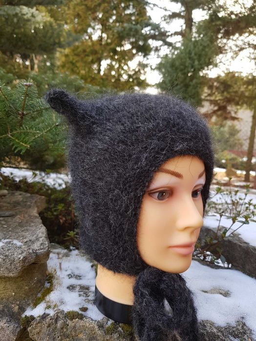 Czapka kot 54/56 alpaka/merynos