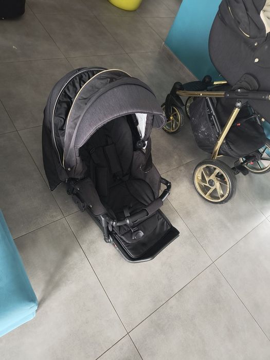 Wózek 3w1 czarno złoty. Stan bdb.