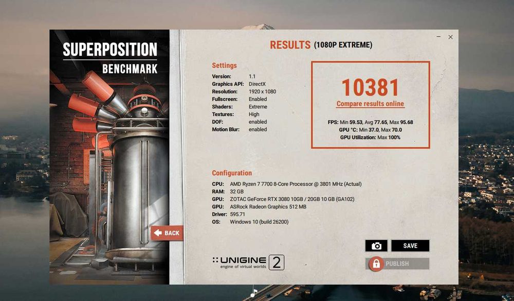 Ігровий ПК Ryzen 7 7700 32gb RTX 3080 1tb SSD B650
