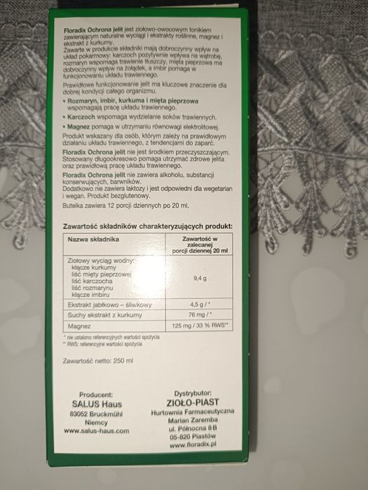 Floradix Ochrona jelit Salus 250 ml