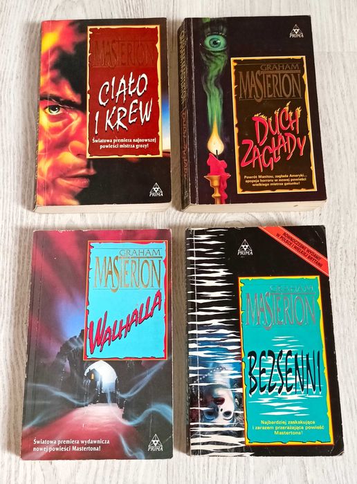 4x Graham Masterton Walhalla + Ciało i krew + Bezsenni + Duch zagłady