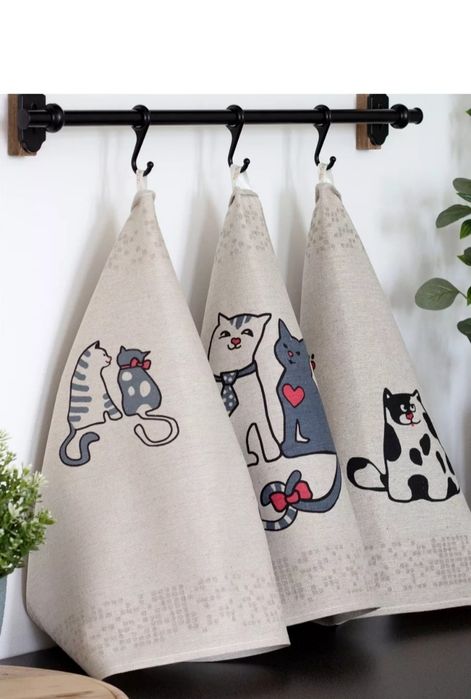 Zestaw ręczników kuchennych lnianych 3 szt