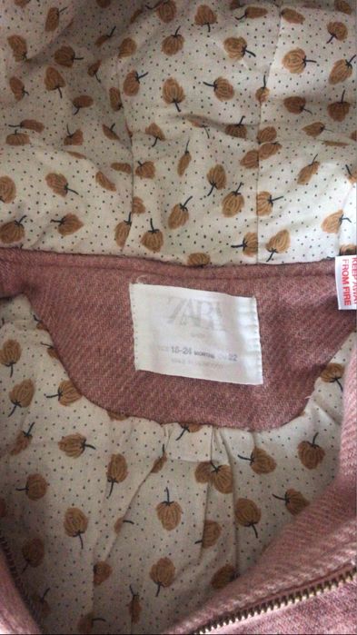 Canadiana Zara rosa com pelo