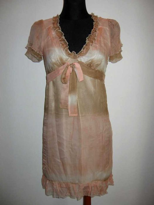 Sukienka Sinequanone Paris 100% silk r. 36 r.S Warszawa jedwab ombre