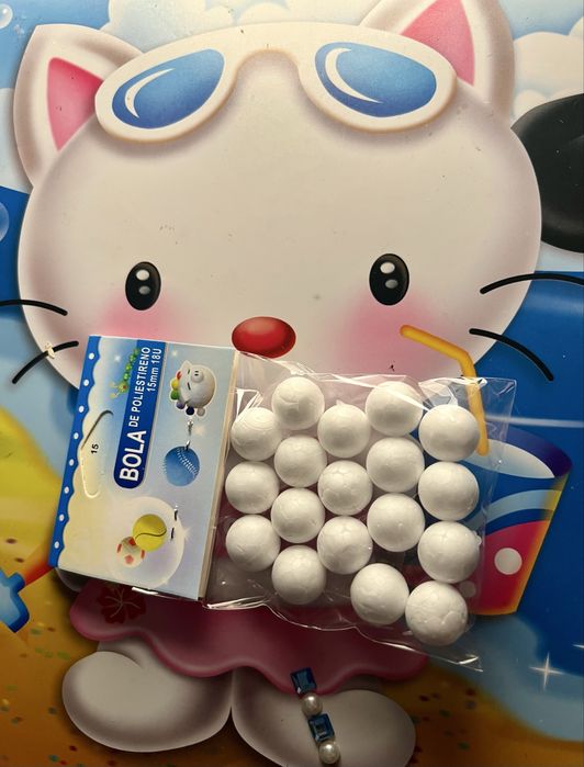 Bolas de poliestreno 15 mm brancas